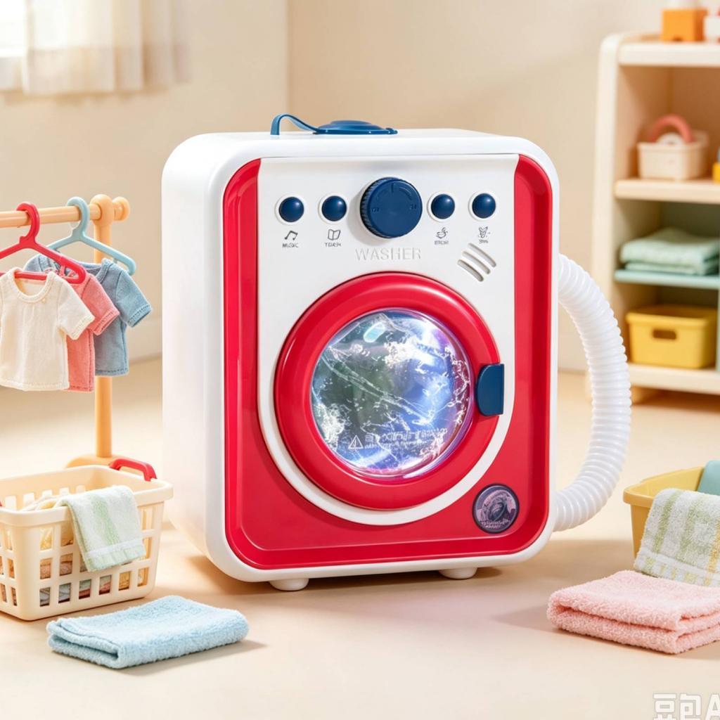 Kids Toys Shop - Çocuklar için Mini Simülasyon Çamaşır Makinesi,