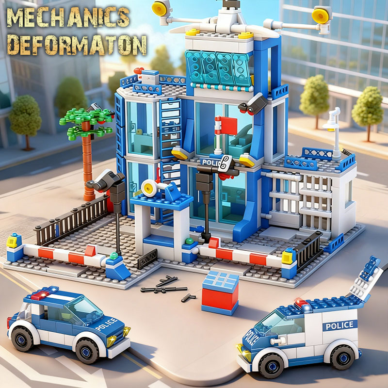 Şehir Polis Karakolu Yapı Taşl - Kids Toys Helicopter incelemesi ve fiyatı